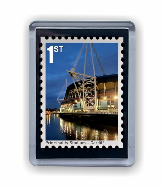 Principality Stadium/River Taff, small fridge magnet